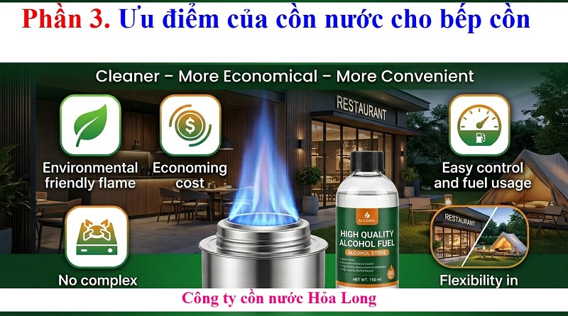 Cồn Nước Cho Bếp Cồn – Giải Pháp Nhiên Liệu An Toàn, Tiện Lợi Và Tiết Kiệm